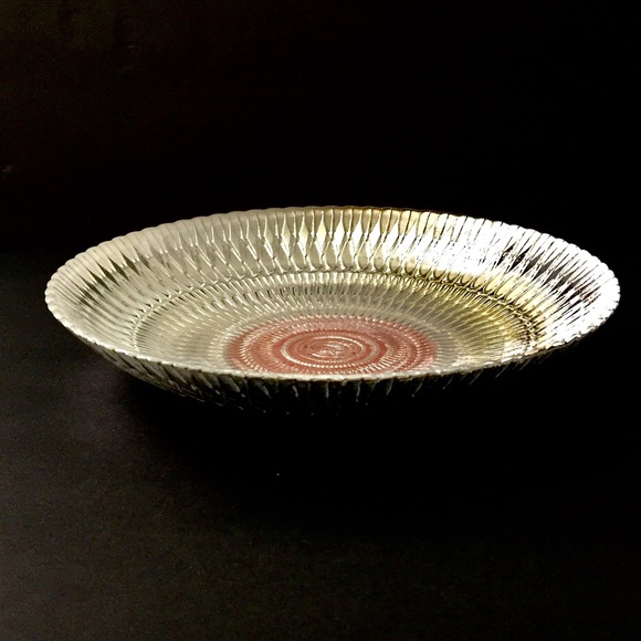 NEW. AZURRA GLASS BOWL WITH 100% GENUINE SILVER - Picture 3 of 14